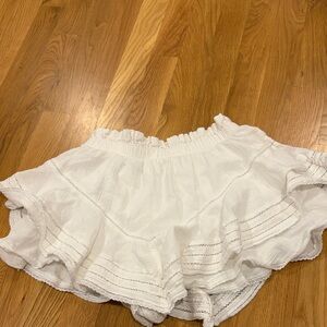 White flowy aerie mini skirt